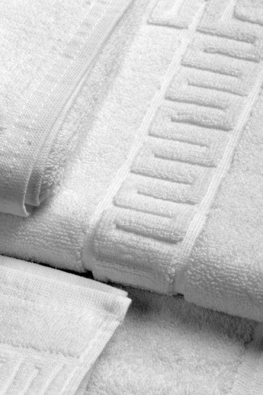 Dobby Greek Border Towel