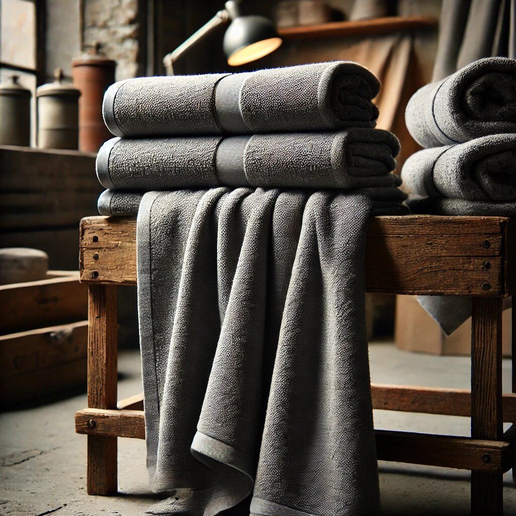 Grey, Towels, Unfinished 